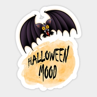 Halloween Mood Bat Cartoon Sticker